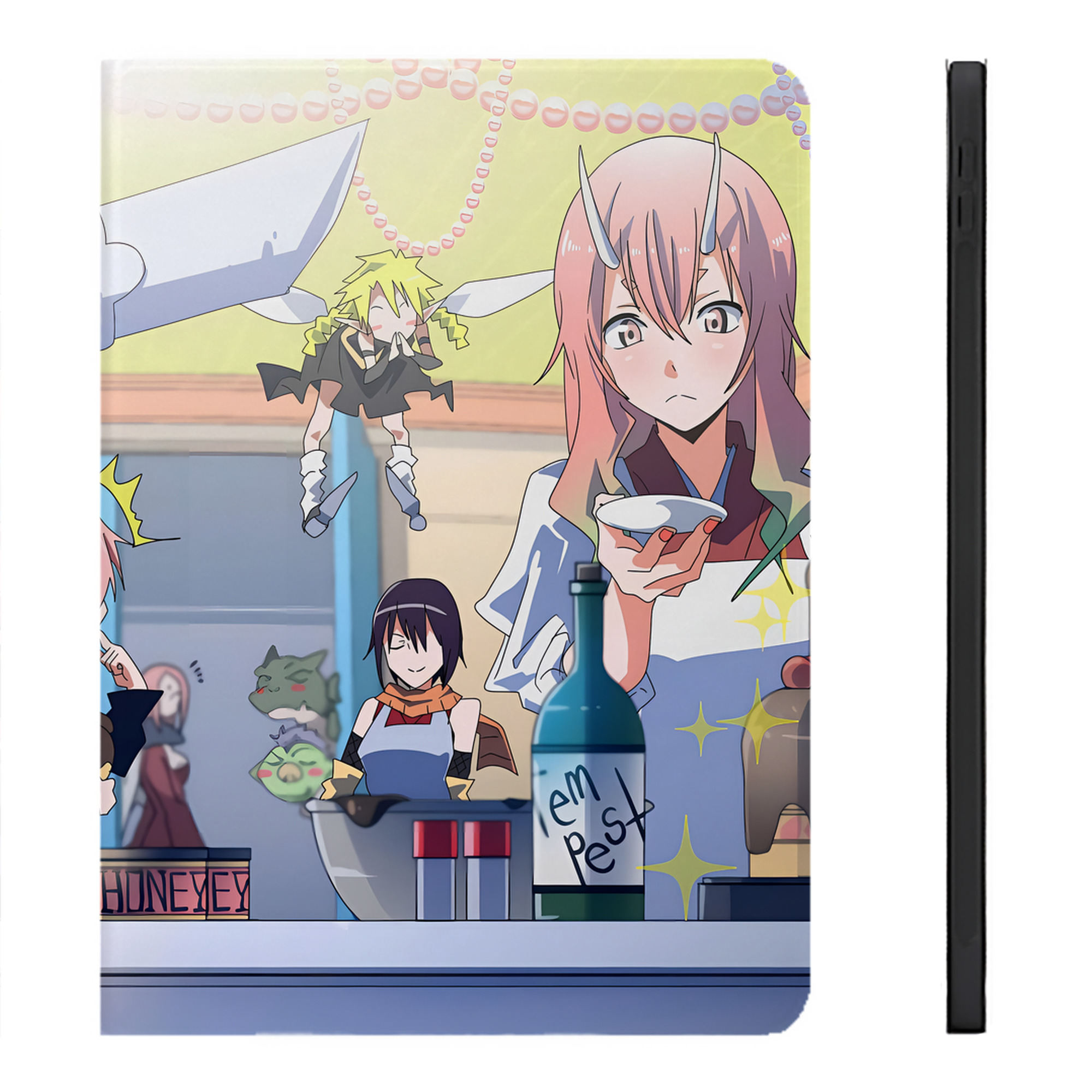 （画像用） 転スラ Regarding Reincarnated to Slime IPadケース ペンホルダー付き ブックスタイルデザイン
